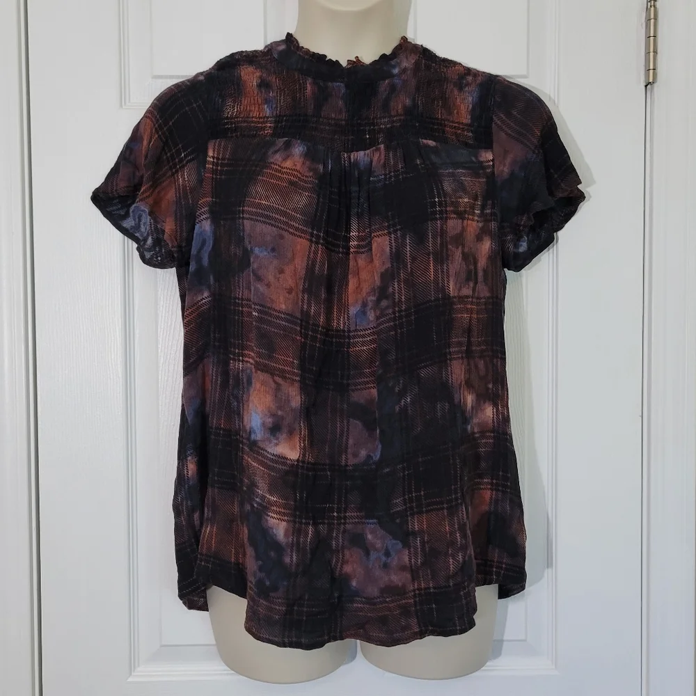 Torrid Crinkle Gauze Smocked Flutter Sleeve Top Plus Size 1x - Picture 4 of 10